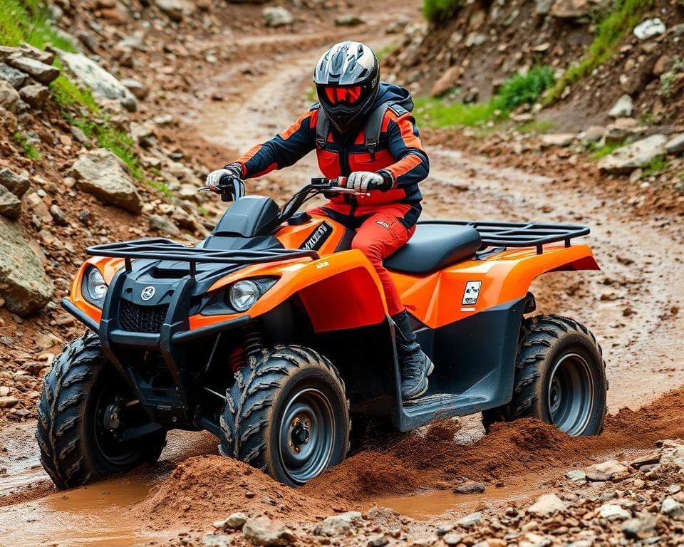 Veiligheidsstrategieën voor quad-rijders in uitdagend terrein