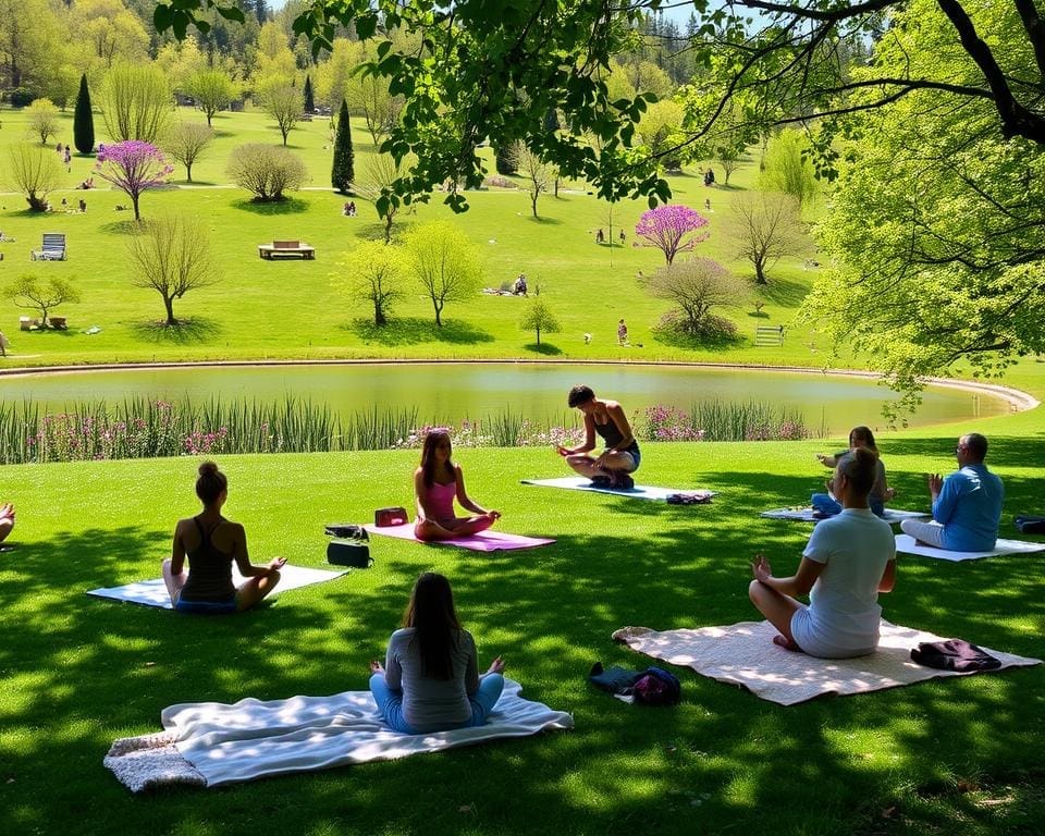 Parkmiddag met ontspanning, yoga en meditatie