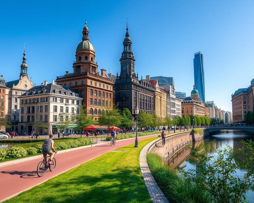 Stadsfietstocht langs iconische gebouwen en culturele parels