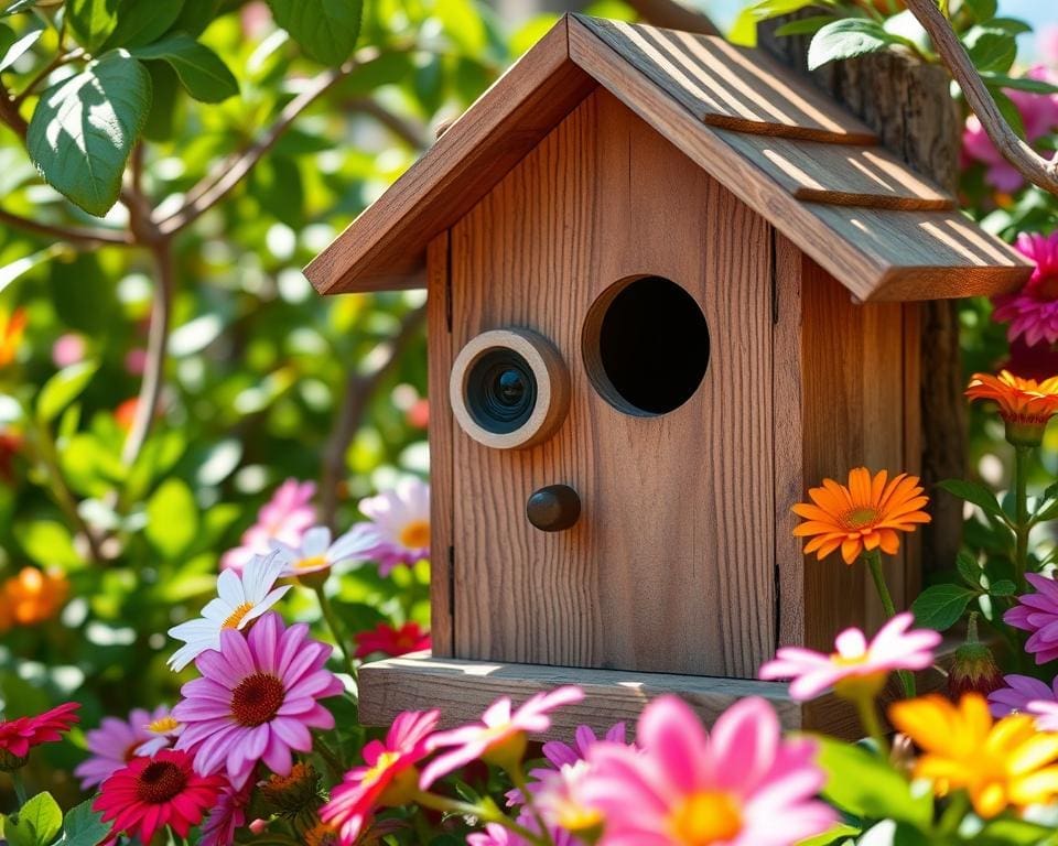 Vogelhuisjes met camera voor natuur in huis