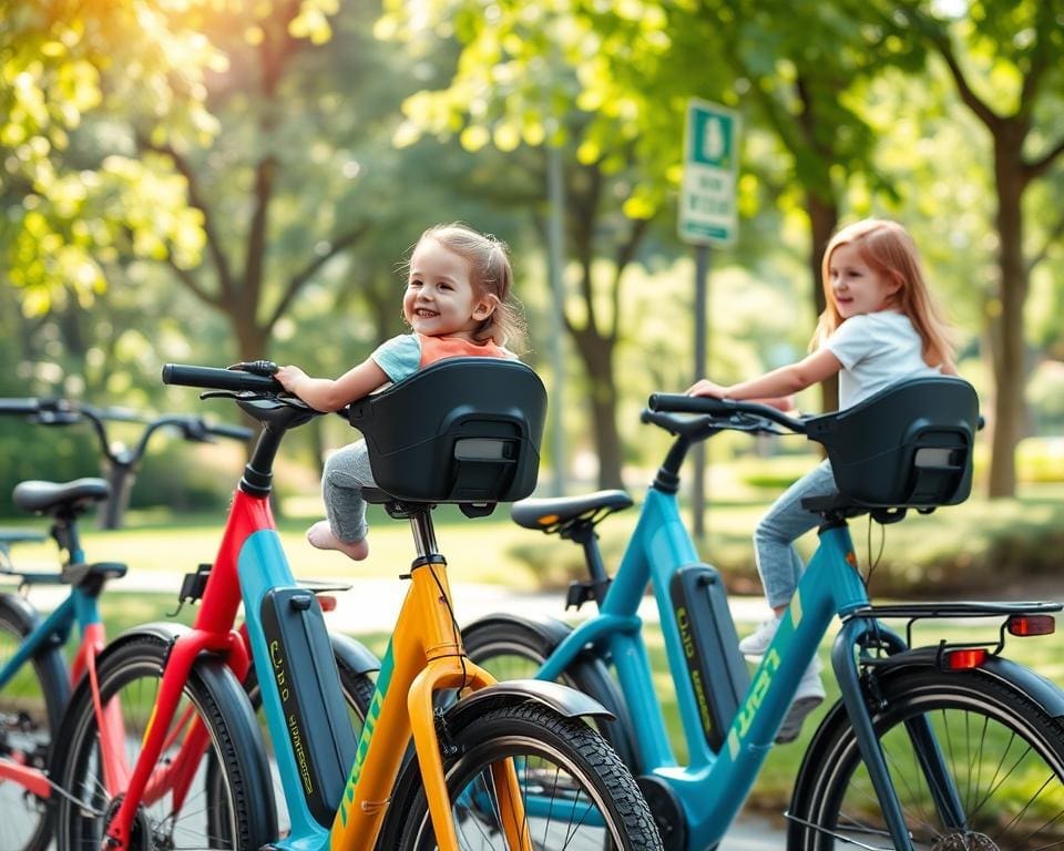 Elektrische fietsen met stoeltjes